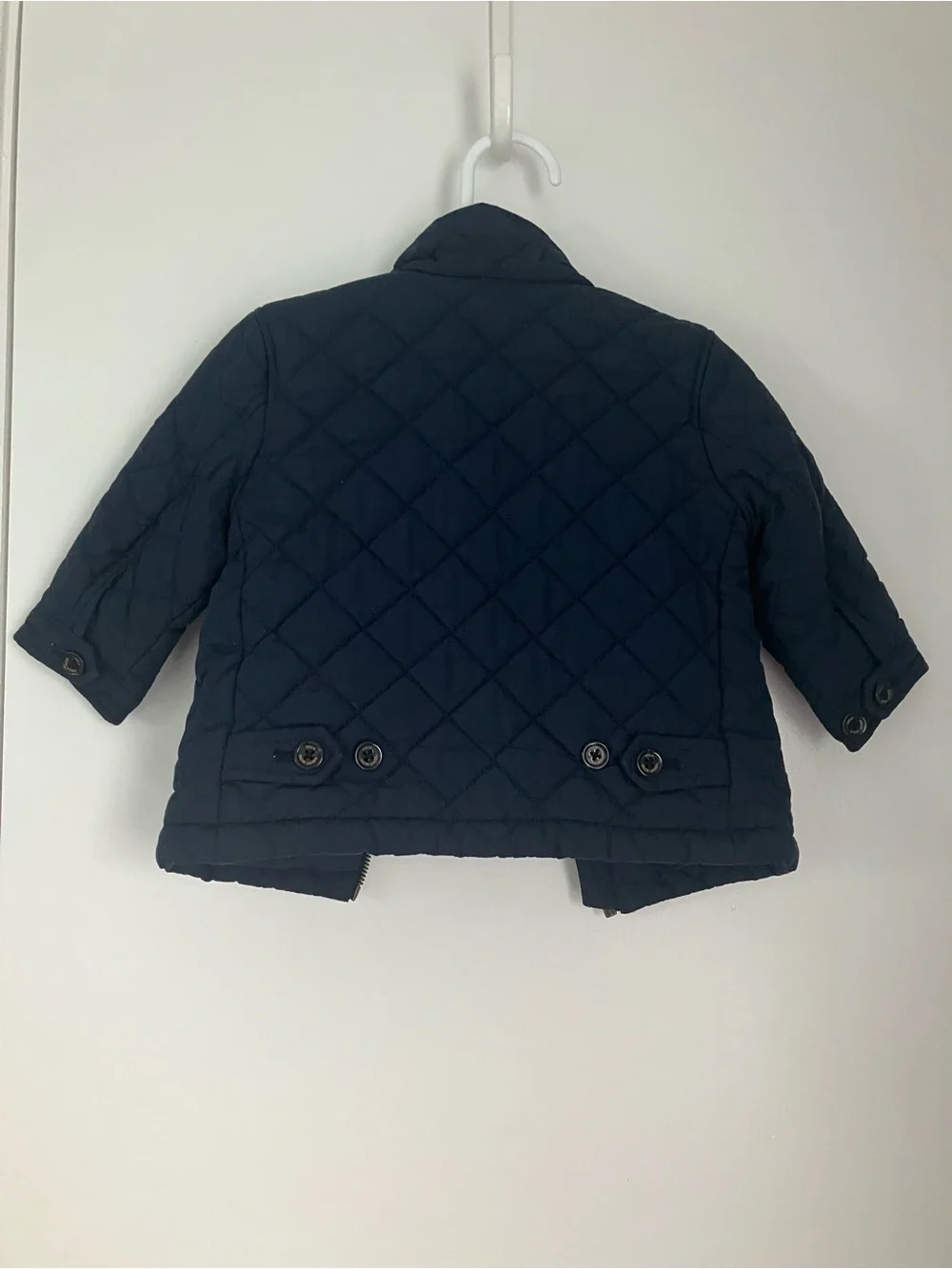 Ralph Lauren Quilted Navy Puffer Jacket with Red Logo